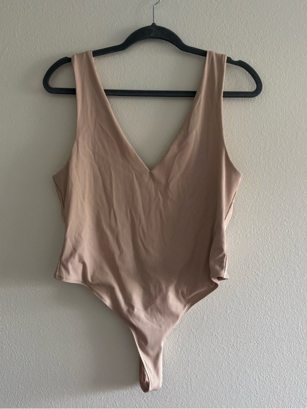 NWT House of Harlow Tan Nude Ribbed Bodysuit XL
